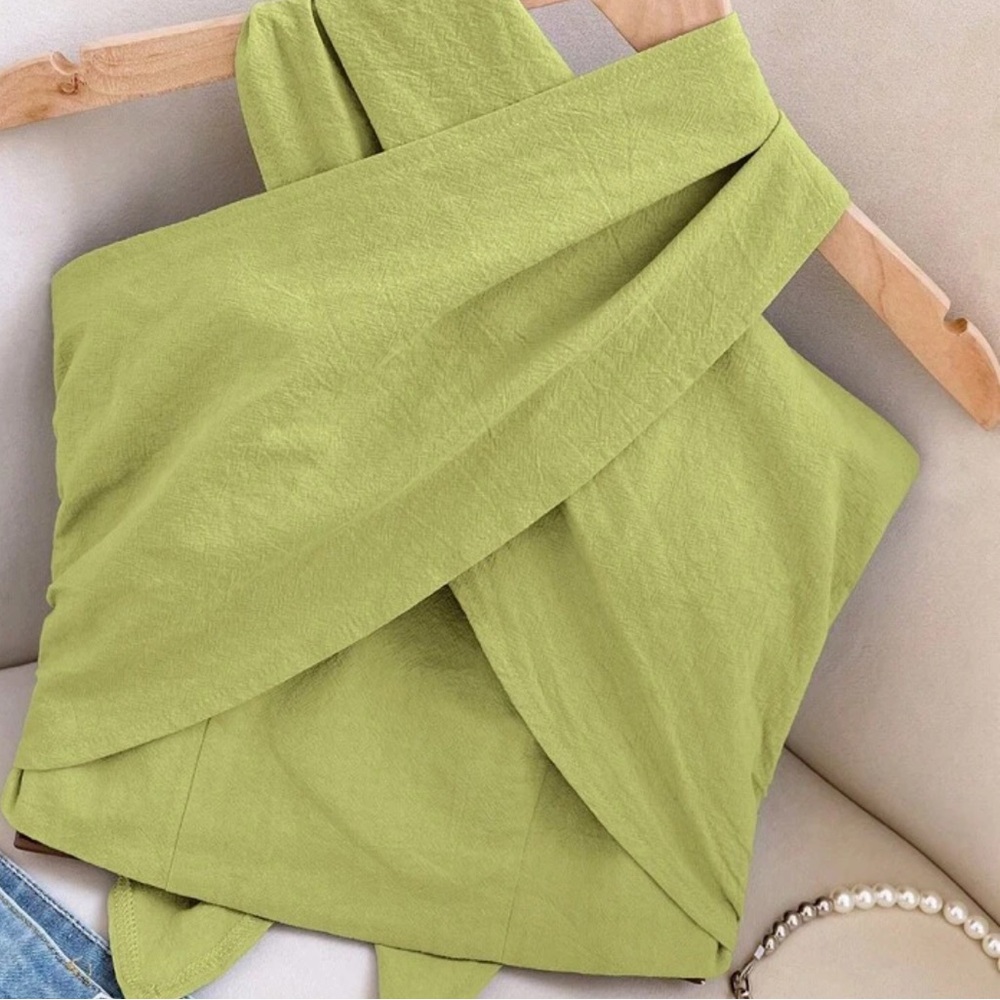 Green Wrap Top